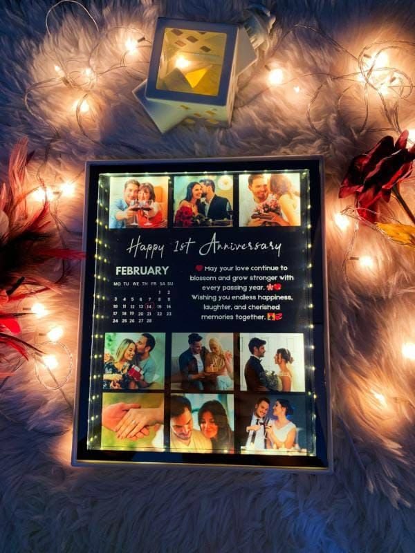 2 in 1 3D customized Magic Mirror Frame | Mirror light Photo frame | Anniversary Gift for special one