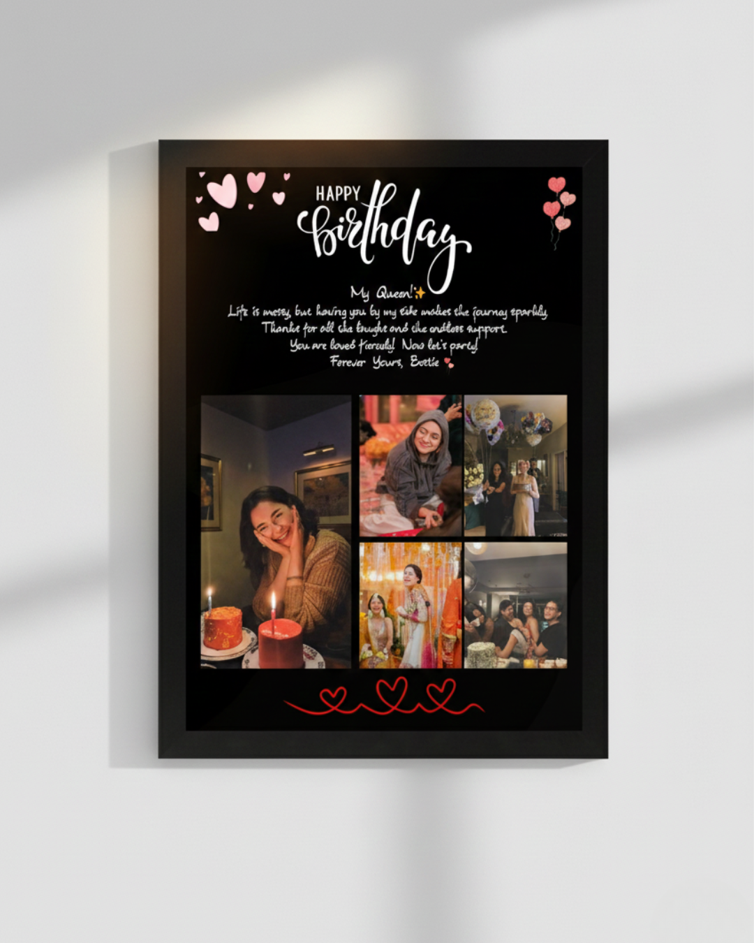 Customize Best Friend Birthday frame | Black frame