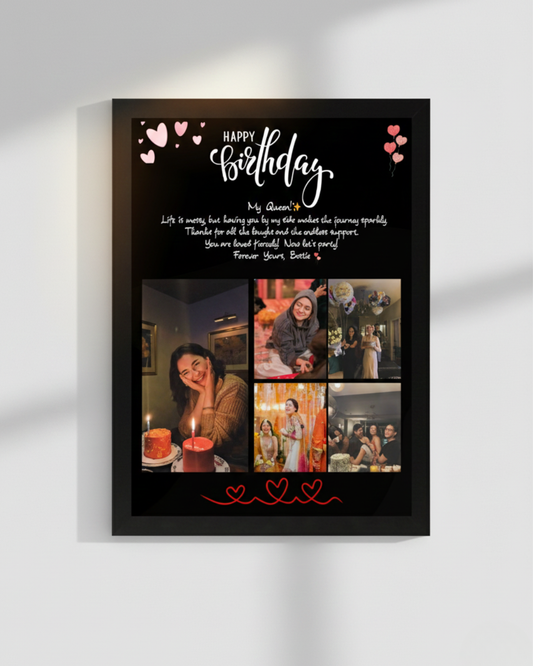 Customize Best Friend Birthday frame | Black frame