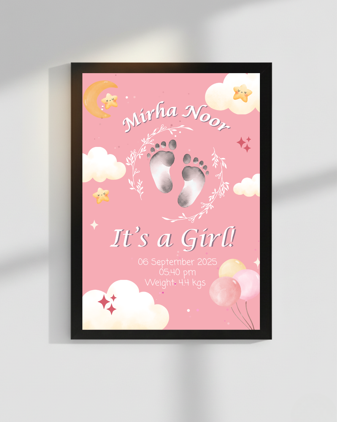 Welcome to world baby Hand and Foot print frames | Size 8x12 inches