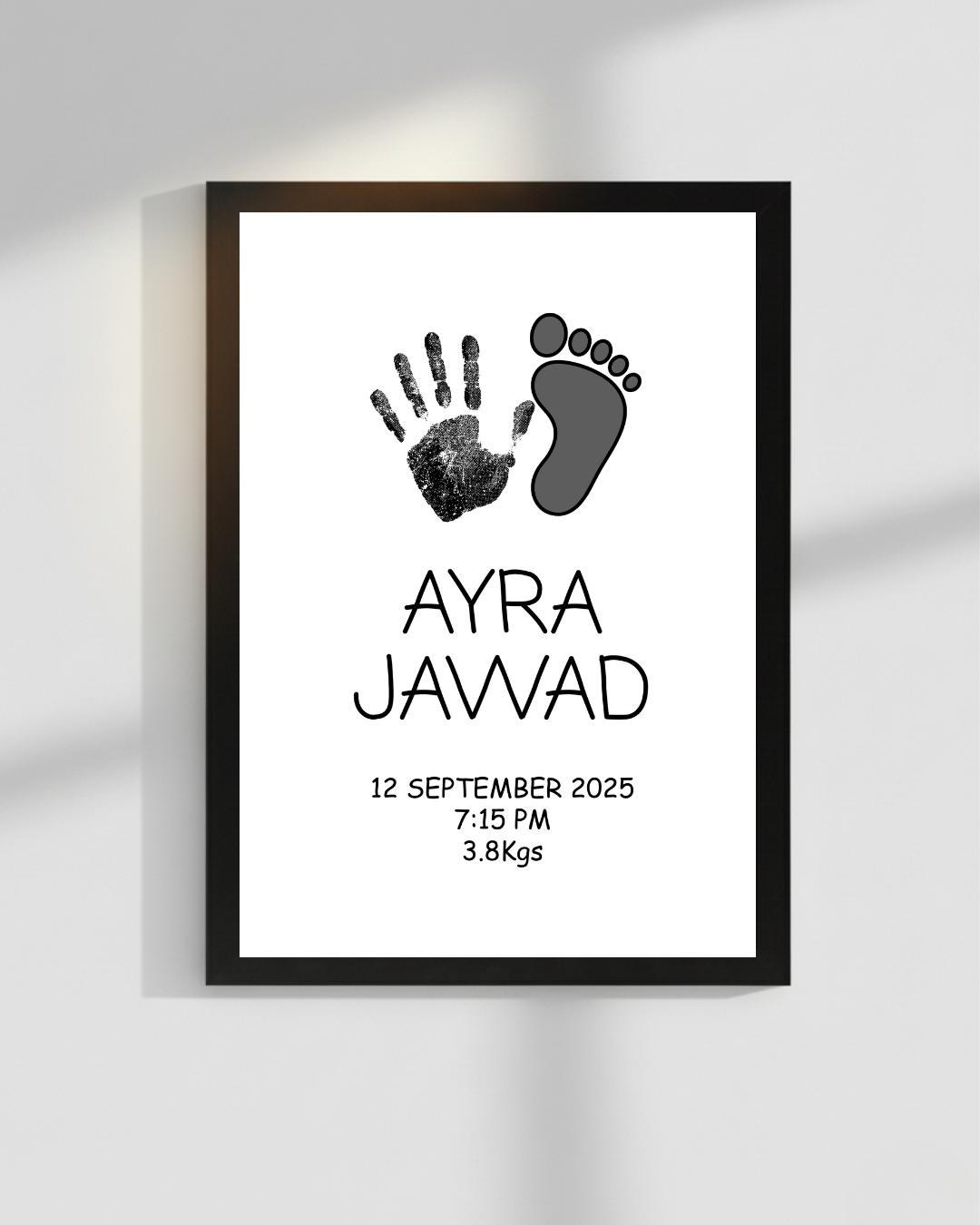 Welcome to world baby footprint frames | Size 8x12 inches