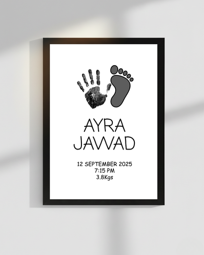 Welcome to world baby footprint frames | Size 8x12 inches