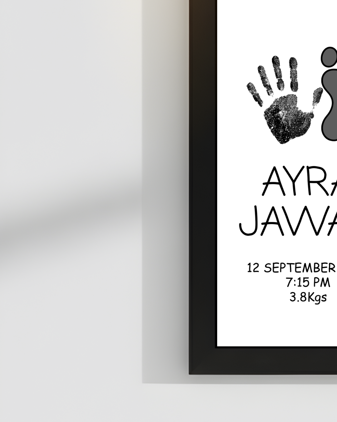 Welcome to world baby footprint frames | Size 8x12 inches