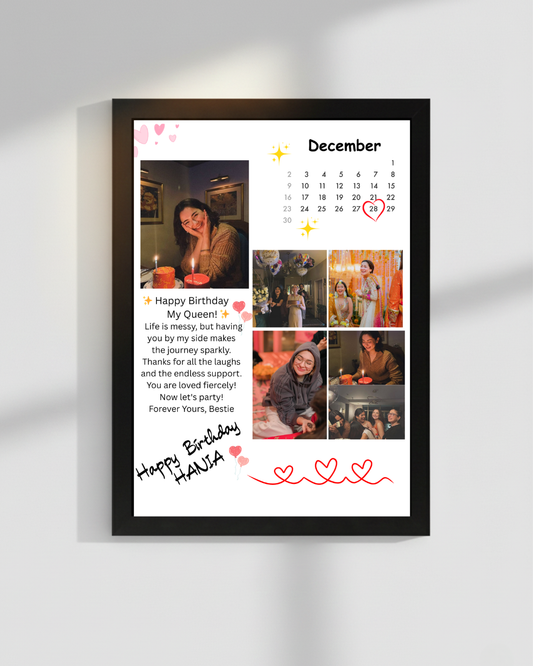 Customize Best Friend Birthday frame | Black frame