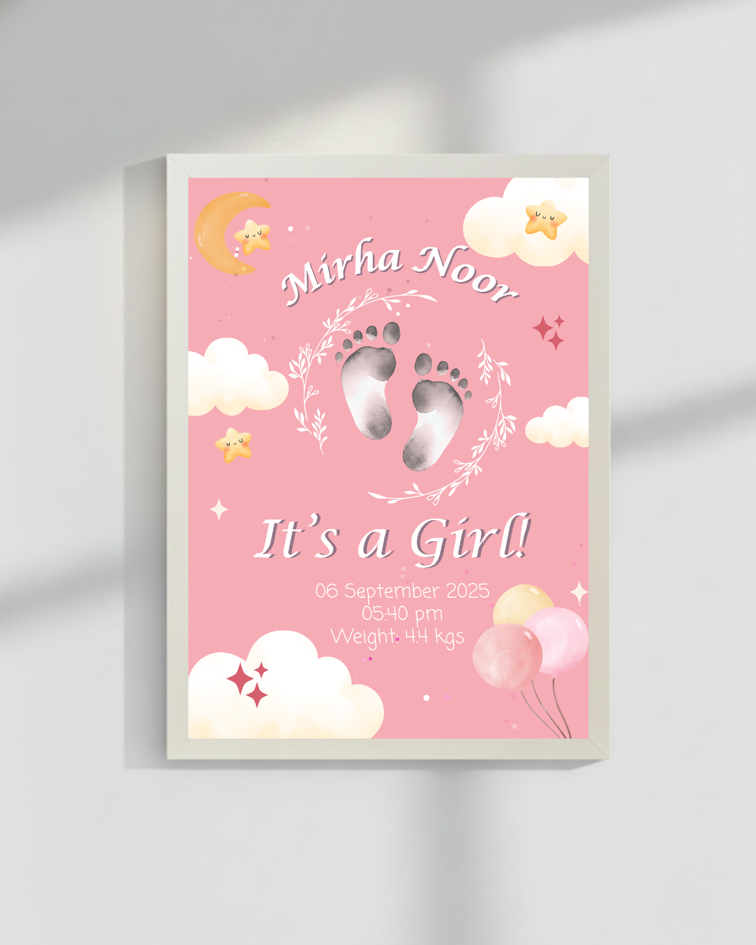 Welcome to world baby Hand and Foot print frames | Size 8x12 inches