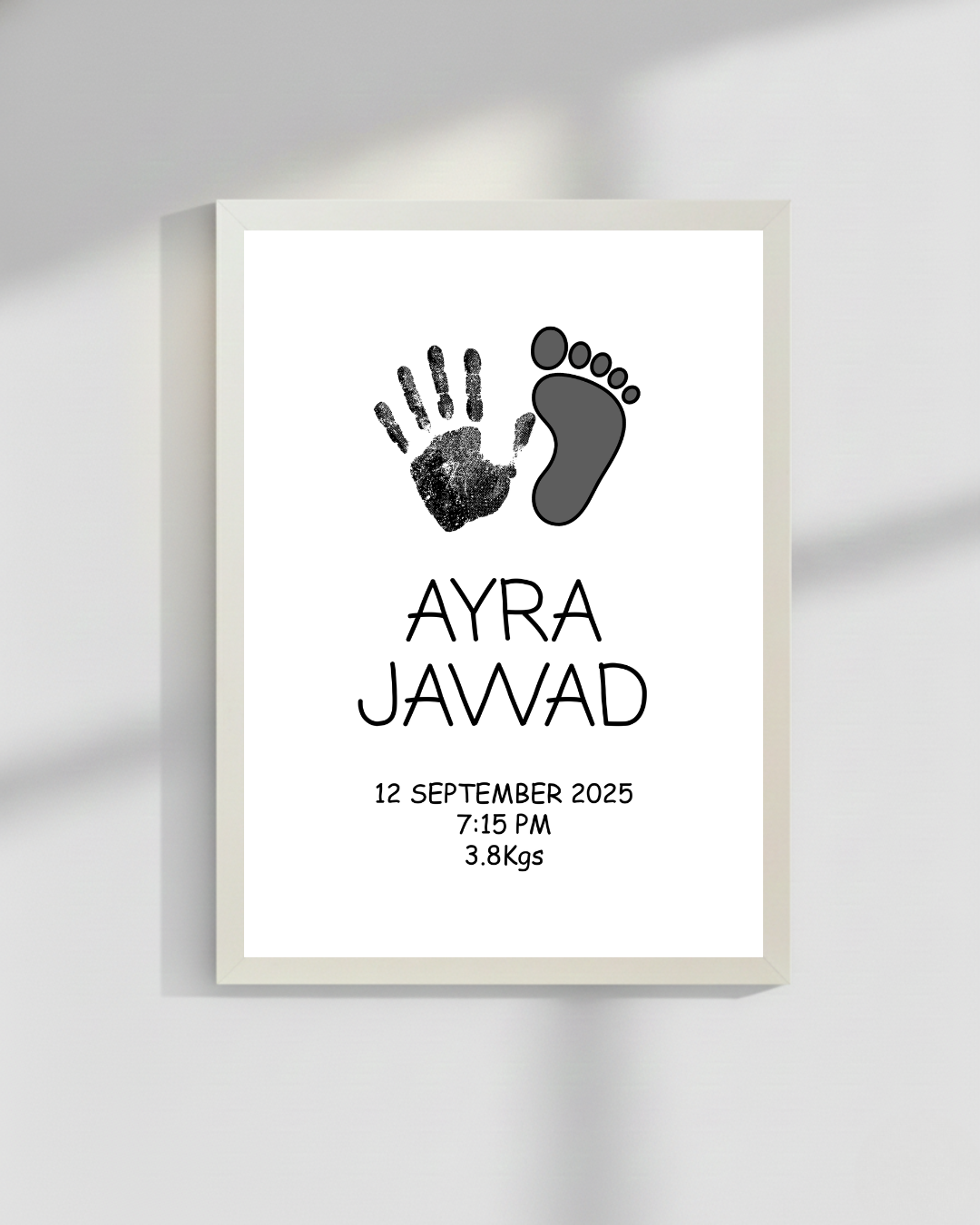 Welcome to world baby footprint frames | Size 8x12 inches