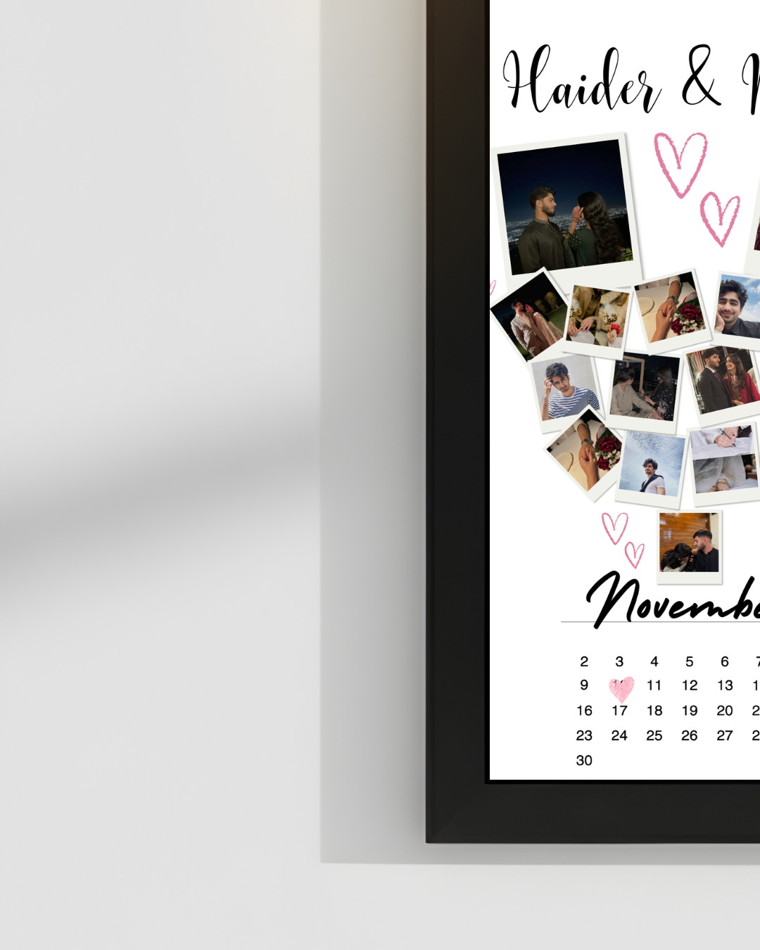 Customize Anniversary frame Best Gift for loved ones| Size 8x12 inches