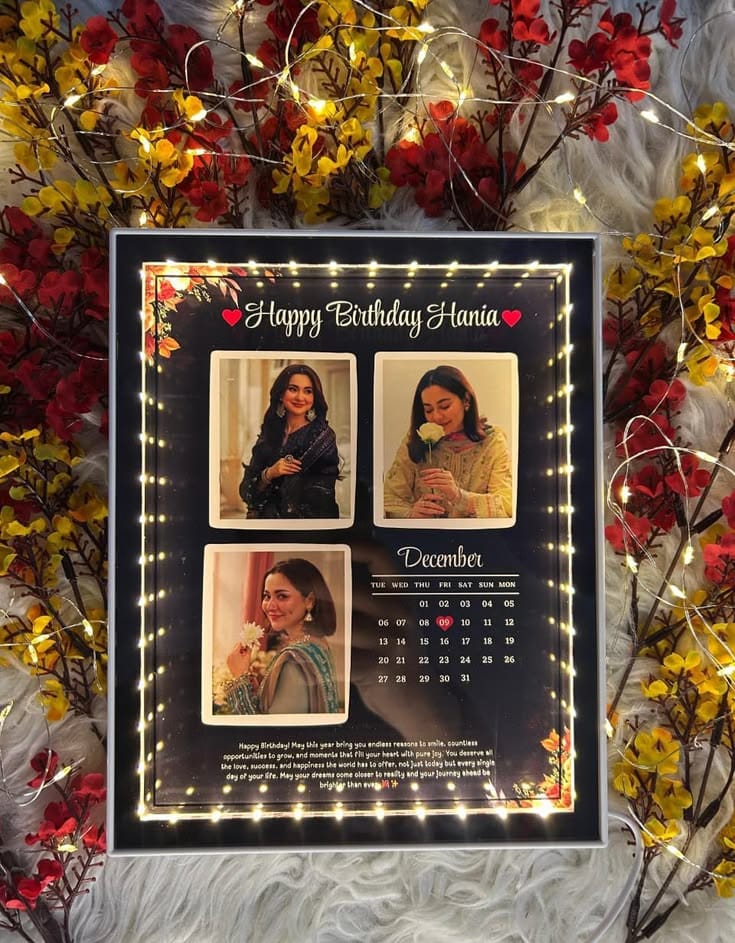 2 in 1 3D customized Magic Mirror Frame | Mirror light Photo frame | Birthday Gift