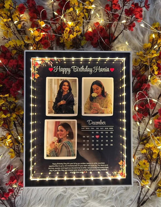2 in 1 3D customized Magic Mirror Frame | Mirror light Photo frame | Birthday Gift