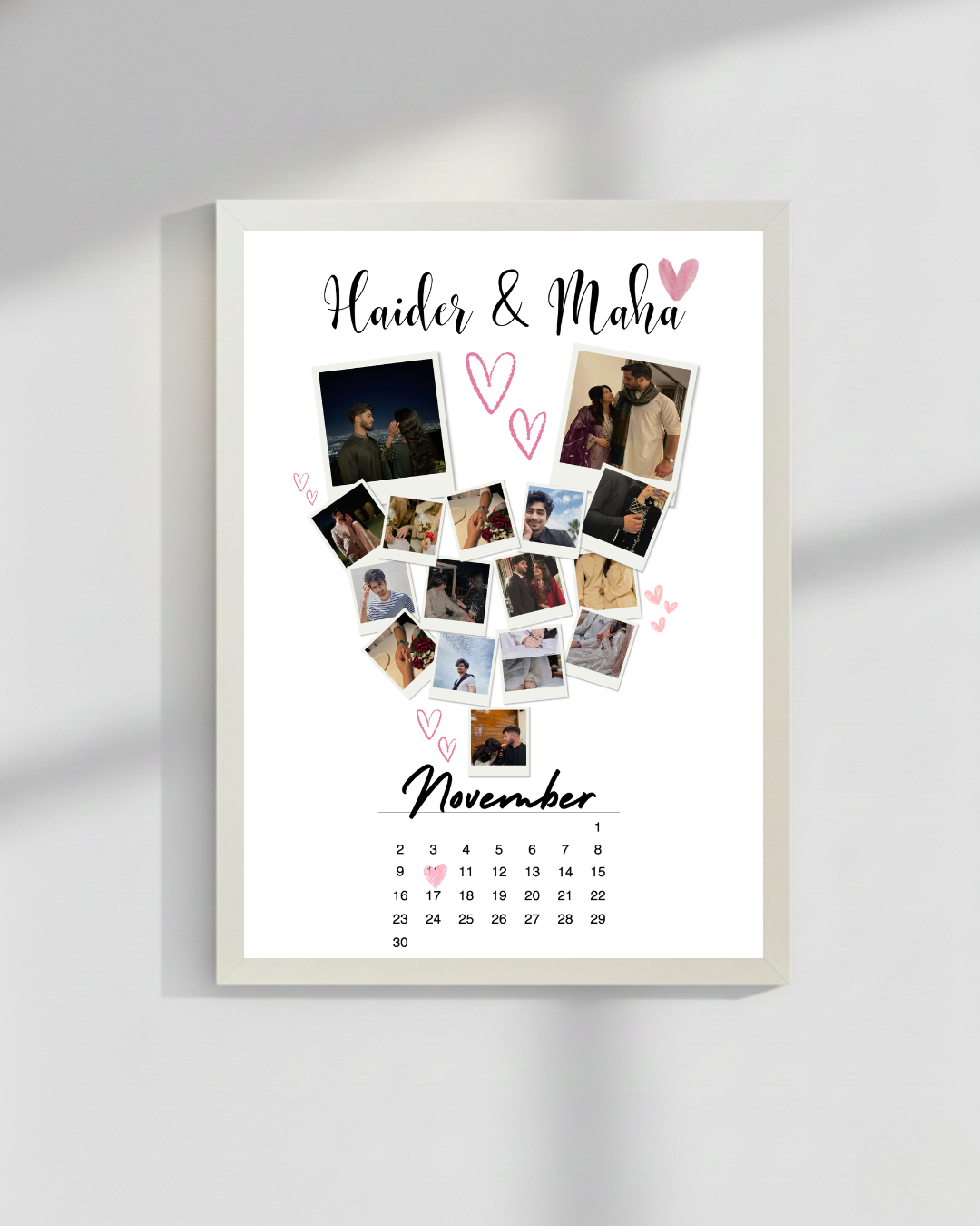 Customize Anniversary frame Best Gift for loved ones| Size 8x12 inches