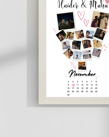 Customize Anniversary frame Best Gift for loved ones| Size 8x12 inches