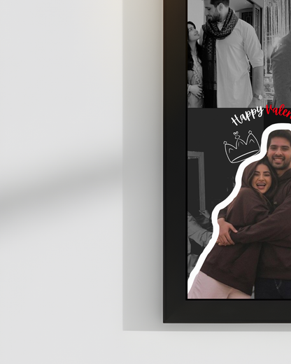 Love Valentine's day Wooden Cutomize Frame|Black and White Colors|Size 8x12iches