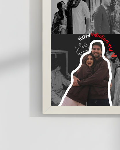 Love Valentine's day Wooden Cutomize Frame|Black and White Colors|Size 8x12iches